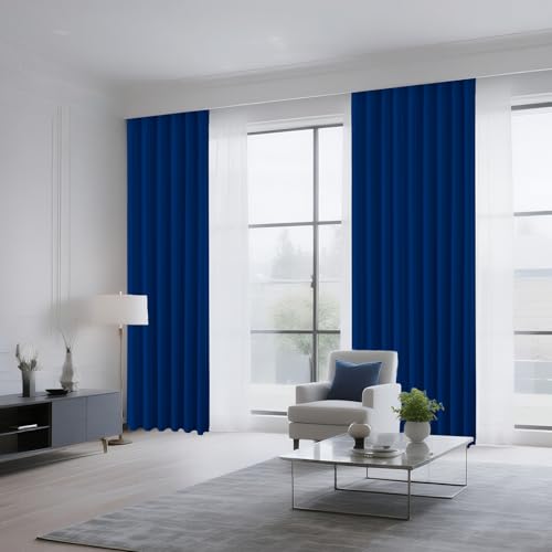 Royal Blue Blackout Curtains 45 inch Length 2 Panels Set (Royal Blue / 52"W x 45"L (Pack of 2))