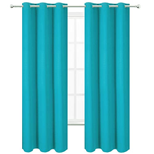 Teal Thermal Blackout Curtains (Teal / 38"W x 84"L (Pack of 2))