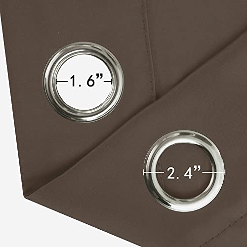 Blackout Curtains 66 x 84 inch (Chocolate Brown / 66"W x 84"L (Pack of 2))