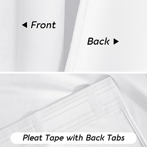 White Velvet Curtains 90 inches for Bedroom Living Room (White / 52"W x 90"L (Pack of 2))
