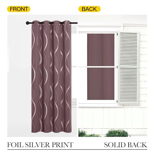 Dry Rose Blackout Curtain Panels 84 for Living Room and Bedroom 2 Panels (1 - Dry Rose / 52"W x 84"L (Pack of 2))