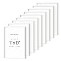11x17 White Aluminum Frame Set of 9 (Set of 09 / White Metal / 11x17 in)