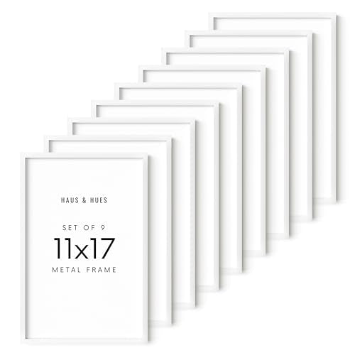 11x17 White Aluminum Frame Set of 9 (Set of 09 / White Metal / 11x17 in)