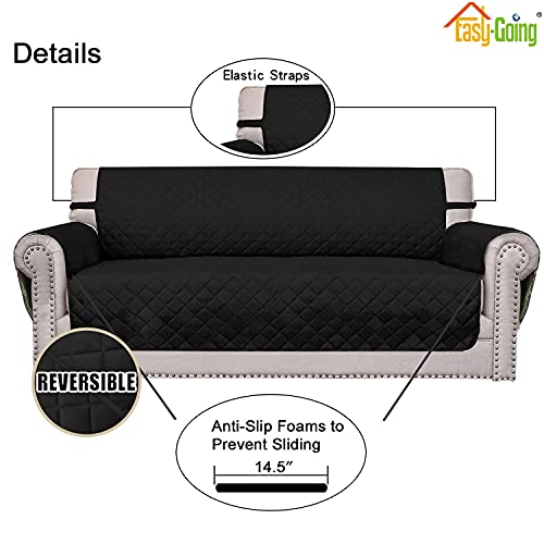 Reversible Couch Cover (Black/Black / Large Sofa)