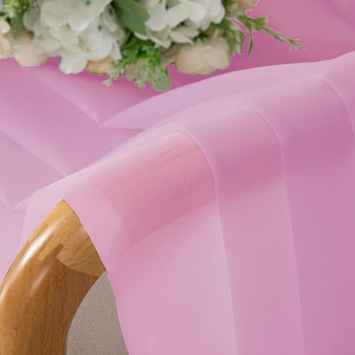 Sheer Pink Curtains 90 inches Long 2 Panels (Pink / 42"W x 90"L (Pack of 2))