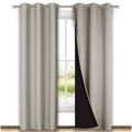 Natural Blackout Curtains 80 inches Long (Natural / 42"W x 80"L (Pack of 2))
