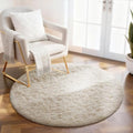 Round Rugs 2Ft Ivory Circle Area Rug (2- Ivory / 2' (Round))