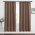 Blackout Curtains for Bedroom Living Room Nursery 63 inches Long (Mocha / 42"W x 63"L (Pack of 2))