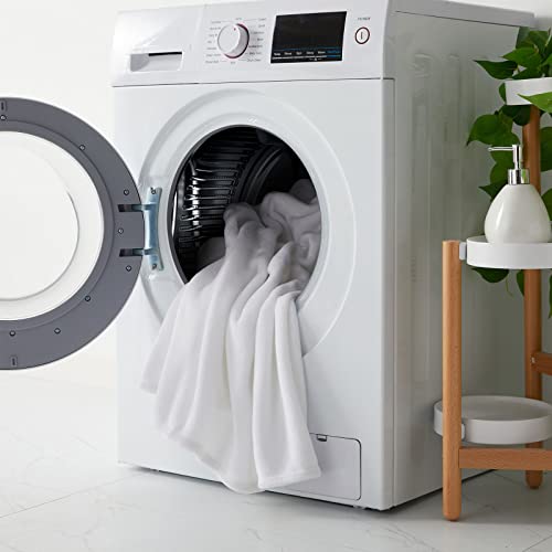 Fleece Blanket Twin Size White Lightweight Throw Blanket Super Soft Cozy Microfiber Blanket 60x80 Inches (White / Twin(60"x80"))