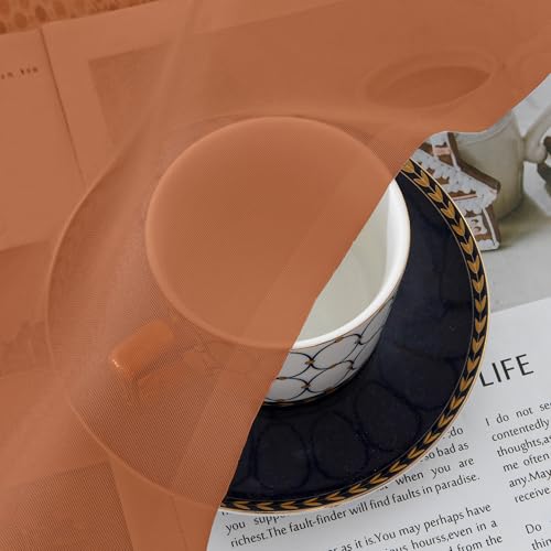 Orange Sheer Valances for Windows (Orange / 42"W x 16"L (Pack of 2))