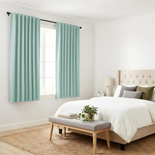 Short Curtain Panels (Mint Green / 42"W x 45"L (Pack of 2))