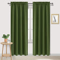 Blackout Curtains for Bedroom 42 x 84 Inch Long Olive Green 2 Panels (Olive Green / 42"W x 84"L (Pack of 2))