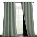 Full Shading Curtains for Windows (Greyish Green / 55"W x 102"L (Pack of 2))