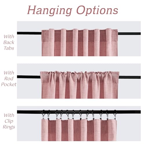 Sheer Curtains 108 inches (Z - Peach Blush / 52"W x 108"L (Pack of 2))
