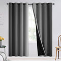 100% Blackout Ombre Bedroom Curtains Grey and Greyish White (52"W x 72"L (Pack of 2) / Gray White)
