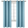Greyish Blue Room Darkening Curtains 72 Inch for Bedroom (Greyish Blue / 42"W x 72"L (Pack of 2))