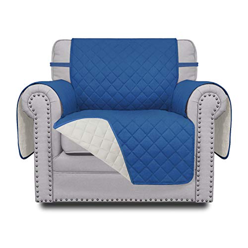 Reversible Couch Cover (Blue/Ivory / Small Chair)