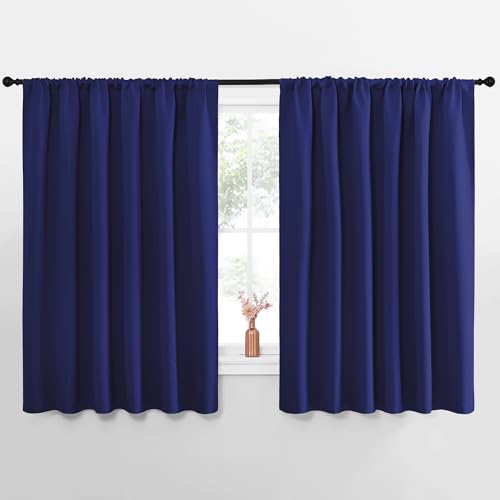 Blackout Curtains for Bedroom (Navy Blue / 70"W x 63"L (Pack of 2))