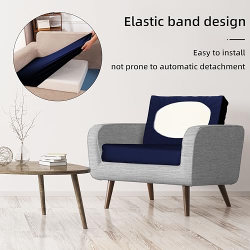 8 Pcs Outdoor Cushion Covers (Navy Blue / 8PCS)