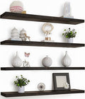 36 Inch Floating Shelves for Wall Rustic Brown Wood Wall Shelves for Bedroom Set of 4 (36 inch / Rustic Brown)
