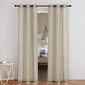 Angora Linen Doorway Curtains 80 inches Long (Angora / 34"W x 80"L (Pack of 2))