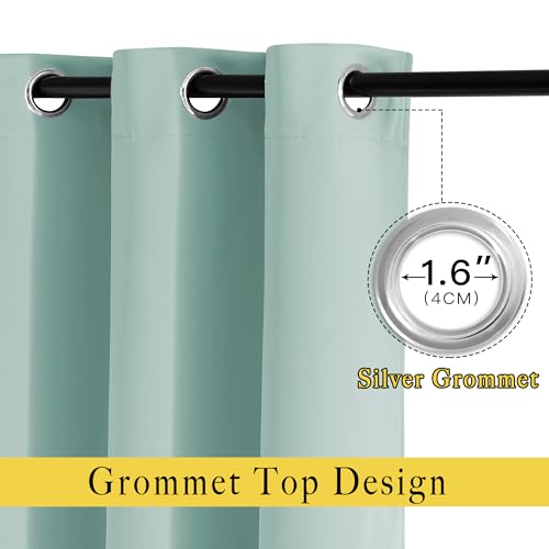 Aqua Blue Bedroom Curtains 72 inches Long (Aqua Blue / 37"W x 72"L (Pack of 2))