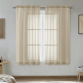 Taupe Sheer Curtains 54 Inches Long 2 Panels (Taupe / 42"W x 54"L (Pack of 2))