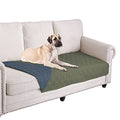 Waterproof Dog Bed Blankets Cover for Bed Couch Sofa Reversible (30x70 Inch (Pack of 1) / Green+navy Blue)