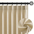 Pinch Pleated Curtains 90 Inches Long 2 Panels Set (Natural Linen / 40"W x 90"L (Pack of 2))