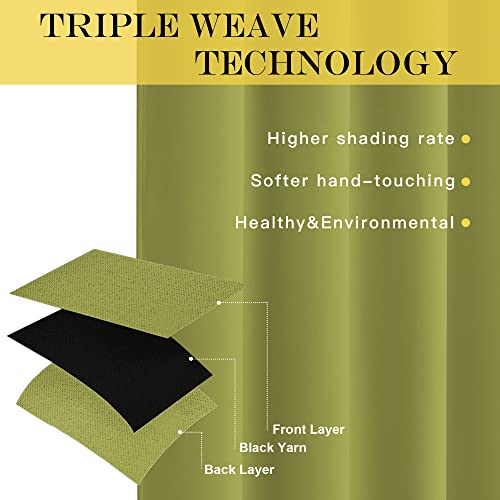 Blackout Curtains & Drapes (Fresh Green / 80"W x 144"L (Pack of 1))