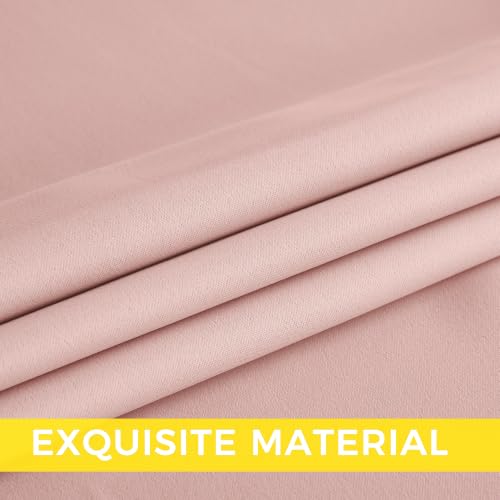 Blush Pink Blackout Curtains 63 Inches Long 2 Panels (Blush Pink / 40"W x 63"L (Pack of 2))