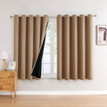 100% Blackout Curtains for Bedroom 84 Inches Long 2 Panels Set (60"W x 84"L (Pack of 2) / Cappuccino)