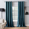 Velvet Curtains Peacock Blue 52 x 72 Inch Length Set of 2 (Peacock Blue / 52"W x 72"L (Pack of 2))