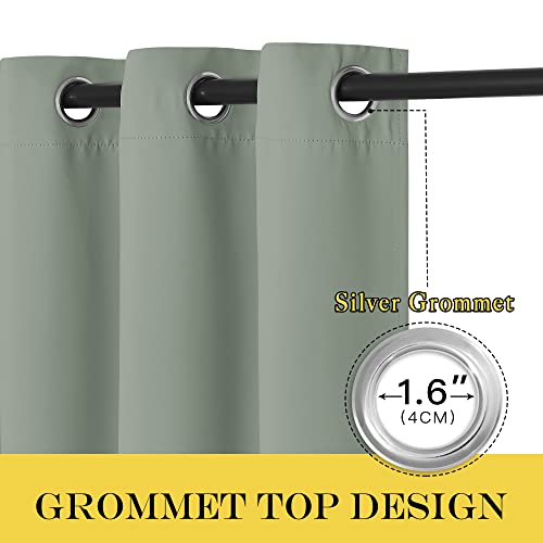 Room Divider Curtain 132 Inches Long (Sage Green / 80"W x 132"L (Pack of 1))
