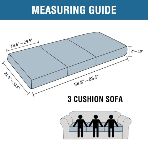 Super Stretch Individual Seat Cushion Covers (Rust / 3 Cushion Sofa)