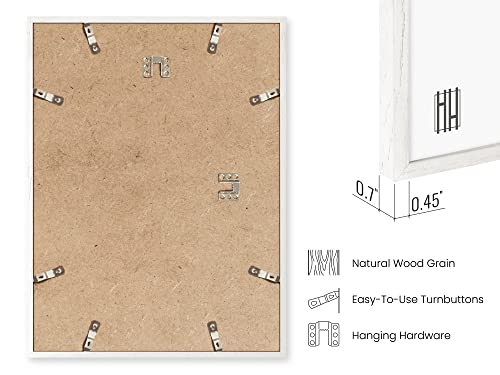 8.5 x 11 Picture Frame Set of 9 (Set of 09 / White Oak / 8.5x11 in)