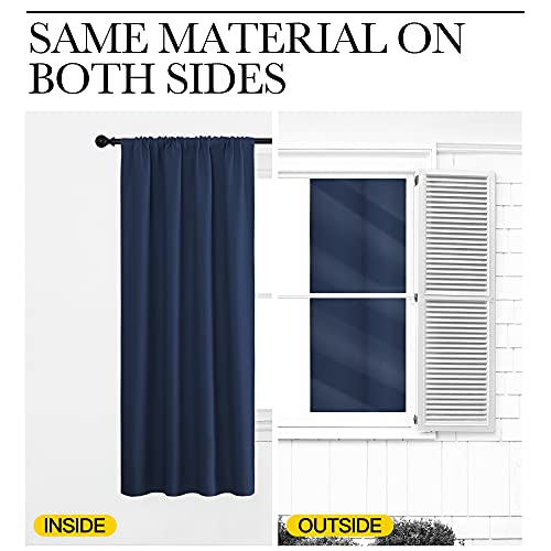 RV Blackout Curtains for Camper Windows (Navy / 34"W x 36"L (Pack of 2))