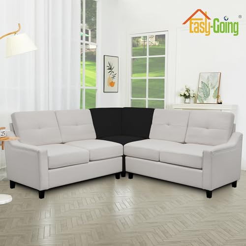 Stretch Soft Sectional Corner Sofa Couch Slipcover Black (Medium Sectional Corner / Black)