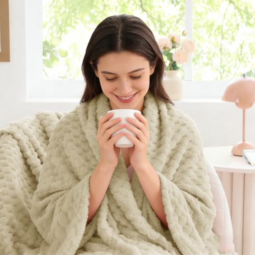 Almond Throw Blanket for Couch (Almond / Throw(50"x60"))