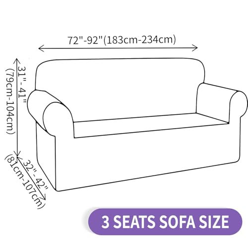 Super Stretch Couch Cover (- Khaki / Large (72"-92"))