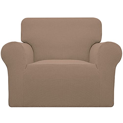 Stretch Oversized Chair Slipcover with Arm Washable Camel (Small-XL Chair / Camel)