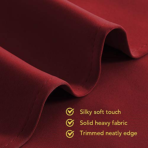 Christmas Window Curtains Blackout Drapes (Burgundy Red / 42"W x 45"L (Pack of 2))