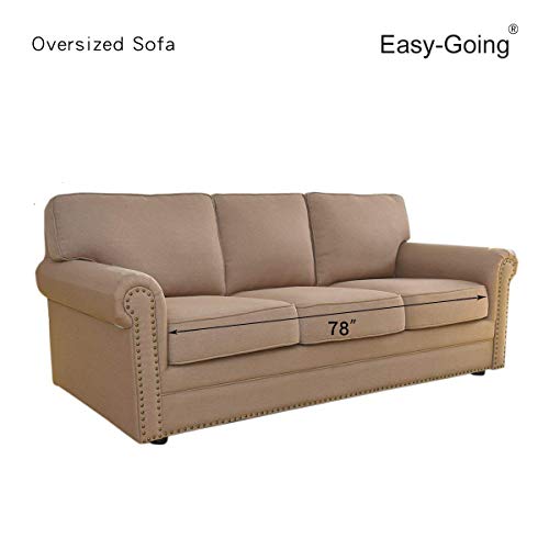 Stretch Oversized Sofa Couch Slipcover Washable Camel (X-Large Sofa / Camel)