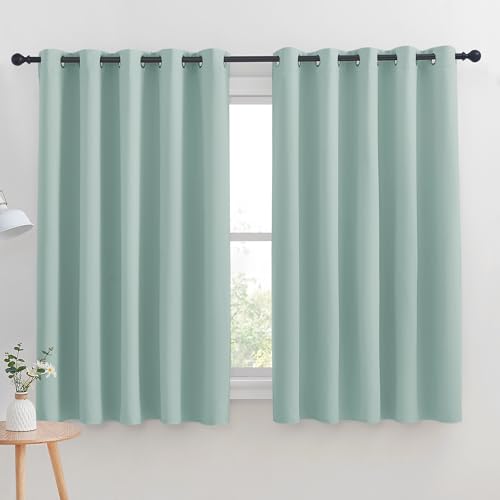 Blackout Curtain Panels for Bedroom (Aqua / 70"W x 63"L (Pack of 2))