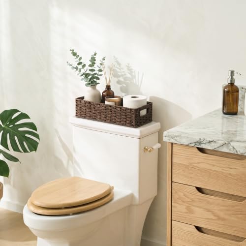 Toilet Tank Tray (Dark Brown / 14¼" L x 6¾" W x 3¾" H)