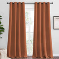 Blackout Curtains for Sliding Door 2 PCs 55 x 108 (Burnt Orange / 55"W x 108"L (Pack of 2))