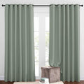 Room Darkening Patio Curtains for Windows 84 inch Length (Sage Green / 80"W x 84"L (Pack of 2))
