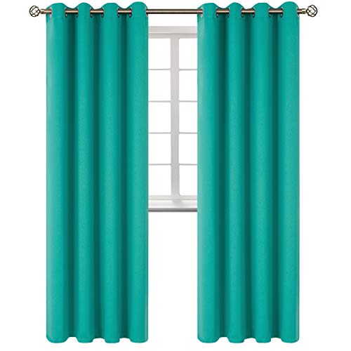 Teal Blackout Curtains for Living Room 108 Inch Long (Teal / 52"W x 108"L (Pack of 2))