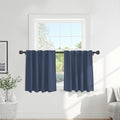 Short Length Curtains for Kitchen (Blue Haze / 29"W x 24"L (Pack of 2))