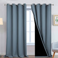 100% Blackout Lined Panels (52"W x 108"L (Pack of 2) / Stone Blue)